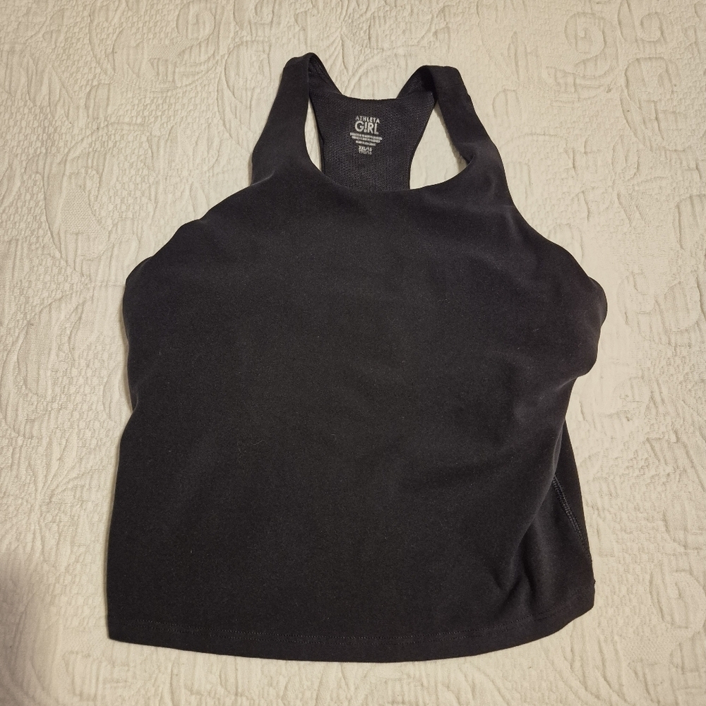 Athleta girls size XXL or 16 black Long Distance Bra, EUC or better